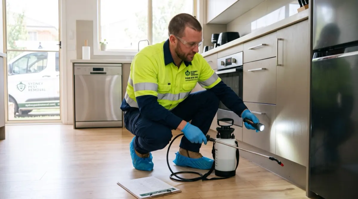 Professional cockroach control in a Sydney property